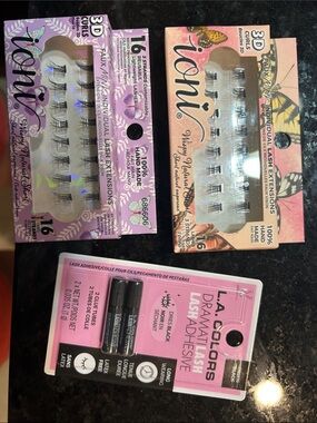 L.A. Colors 3D Individual Lash Clusters in Black with Adhesive